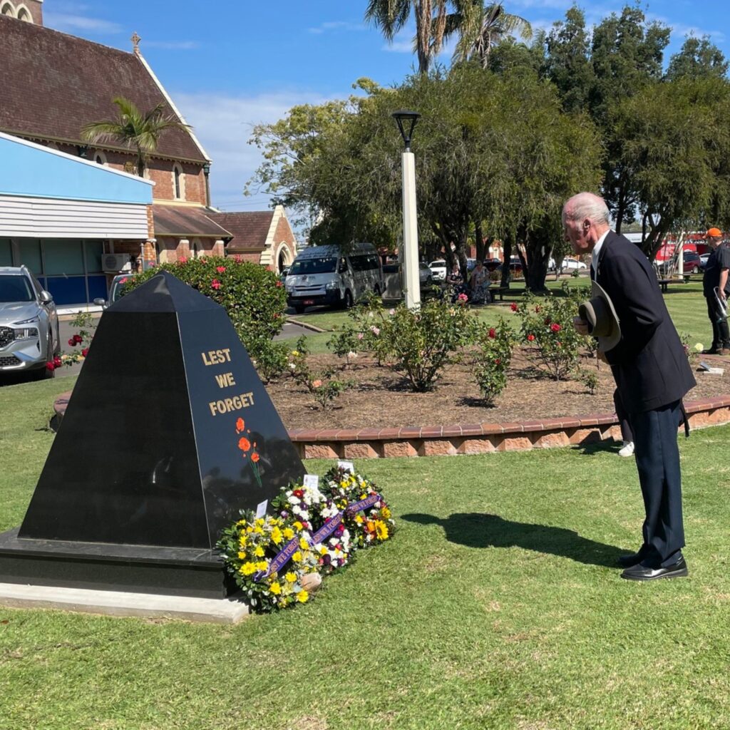 Veterans commemorating World War service at Bundaberg RSL Club ceremony